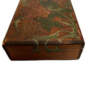 Vintage 1910s Wood Pyro Art Box